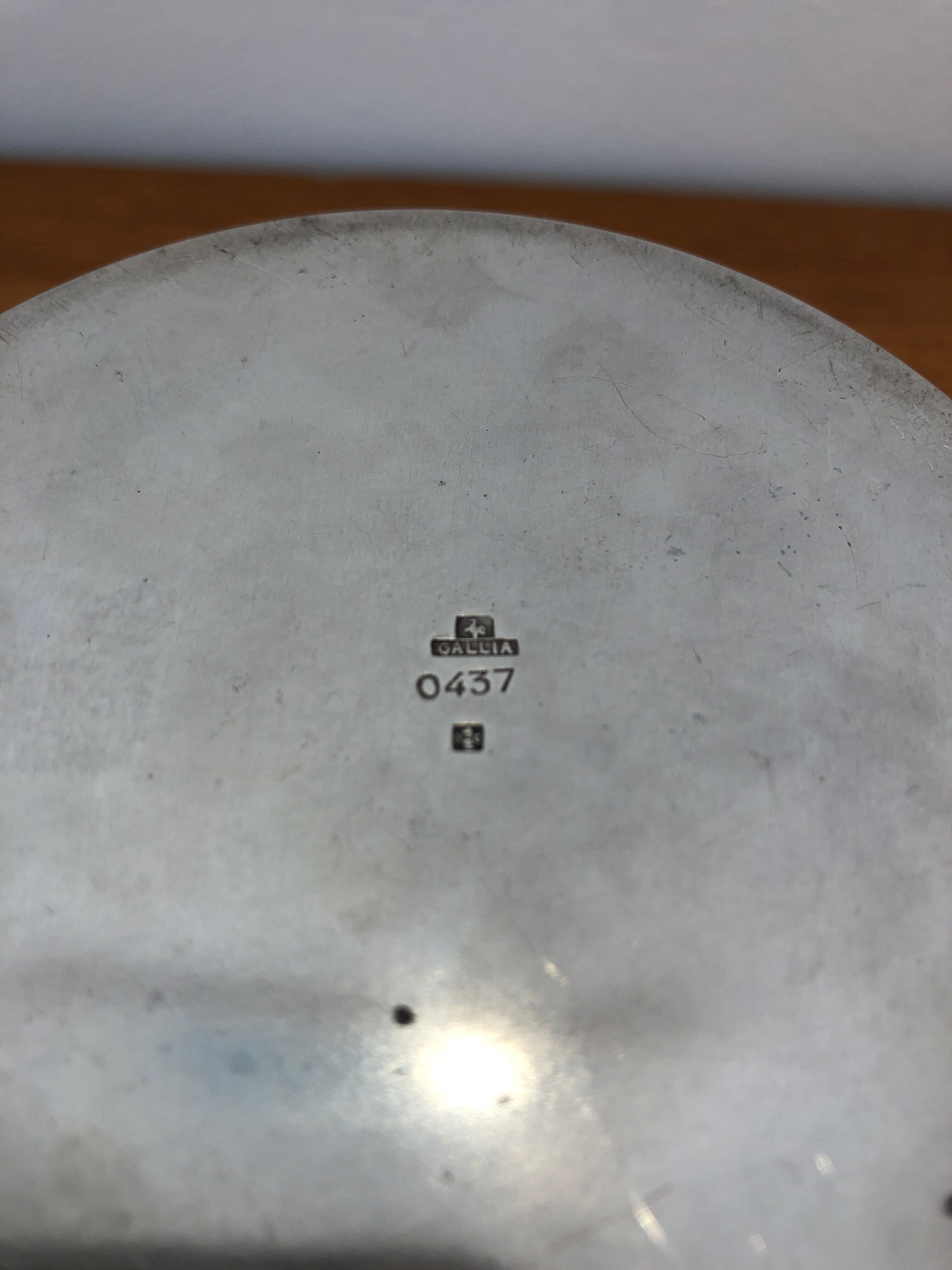 Gallia silver metal ice bucket