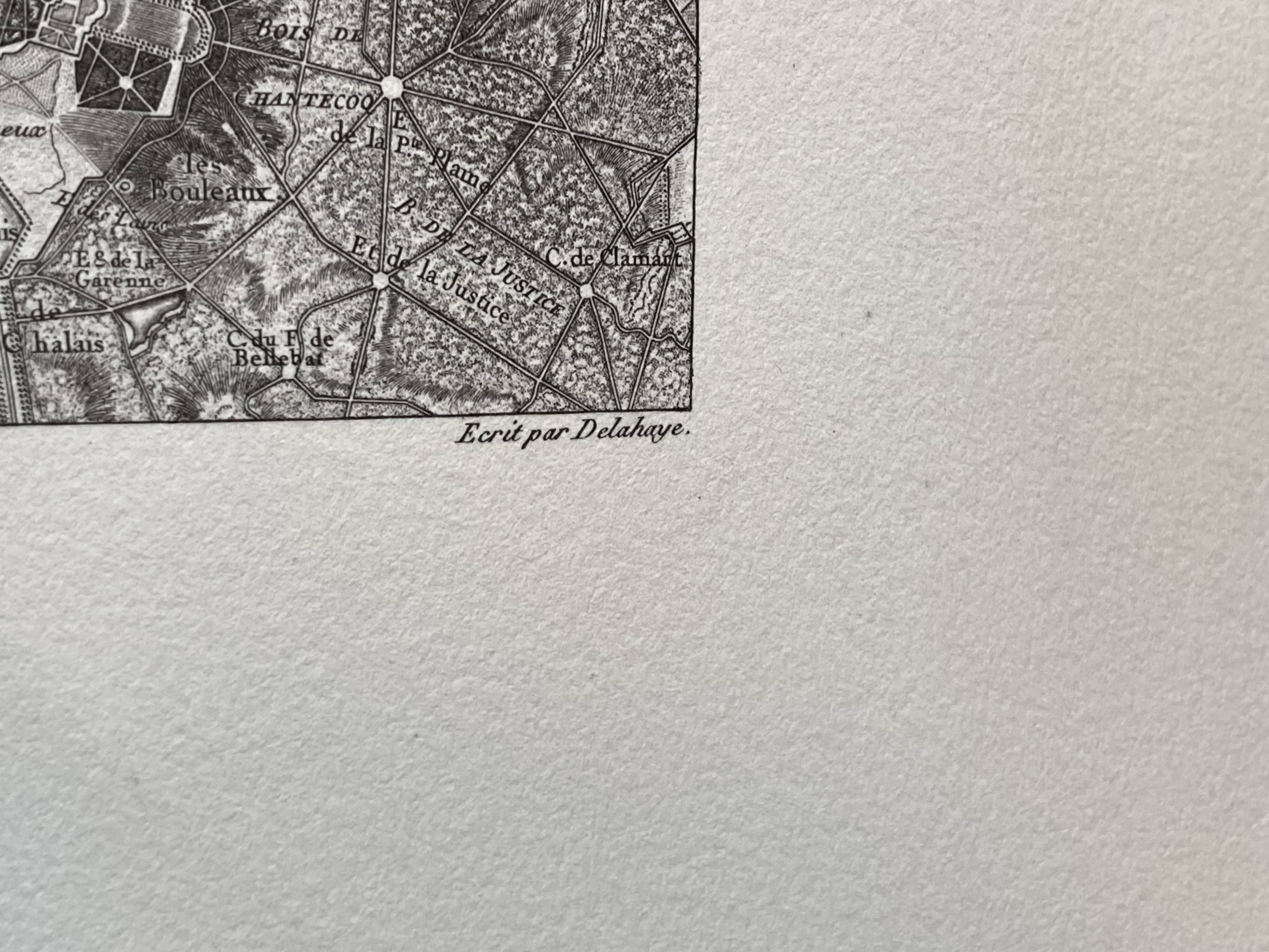 Map of Versailles by Delahaye