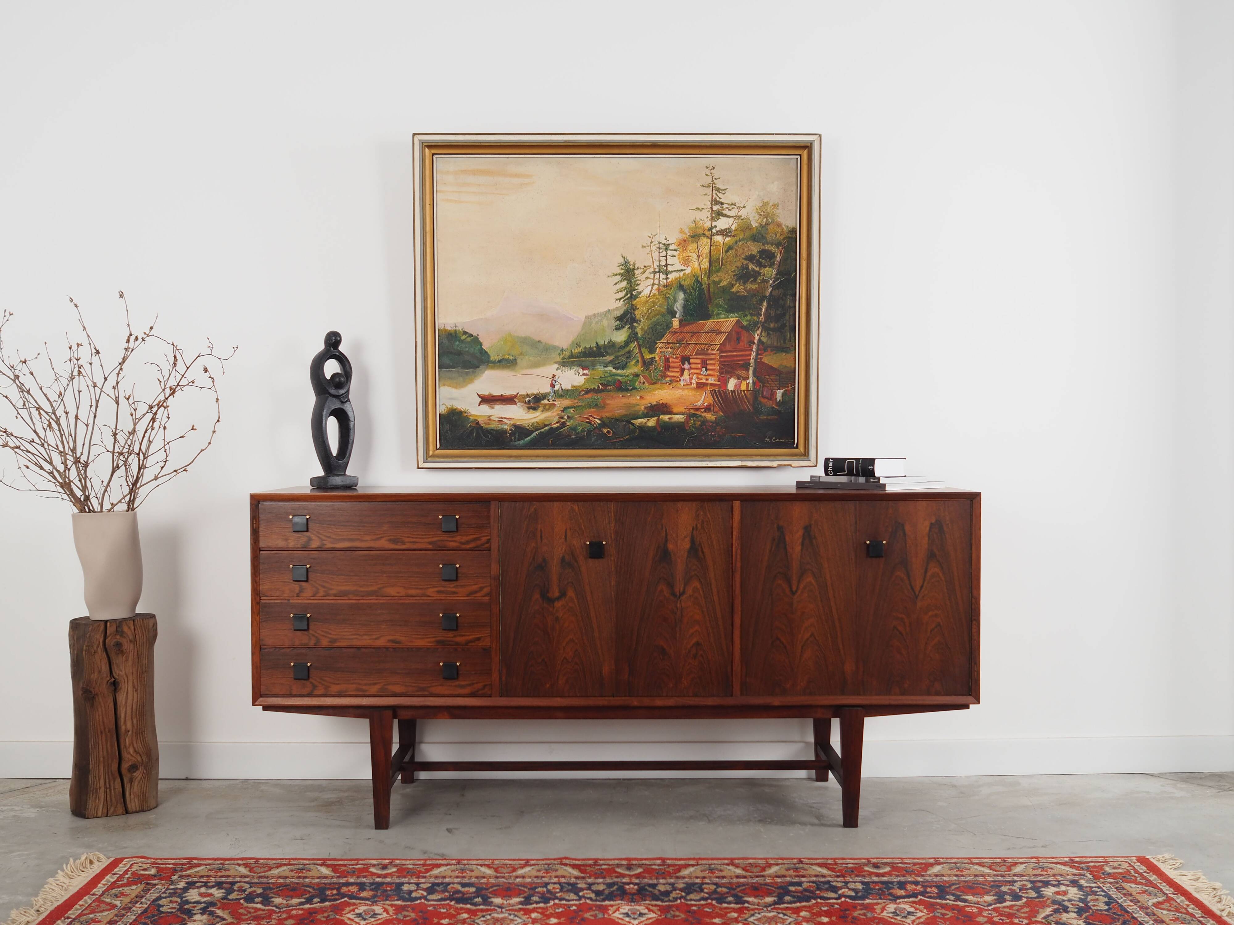 Painting „The Angler's Return”, Danish design, 1980s, by A. Enkeshafi