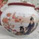 7-piece tête-à-tête tea set in Japanese porcelain, life scenes decor