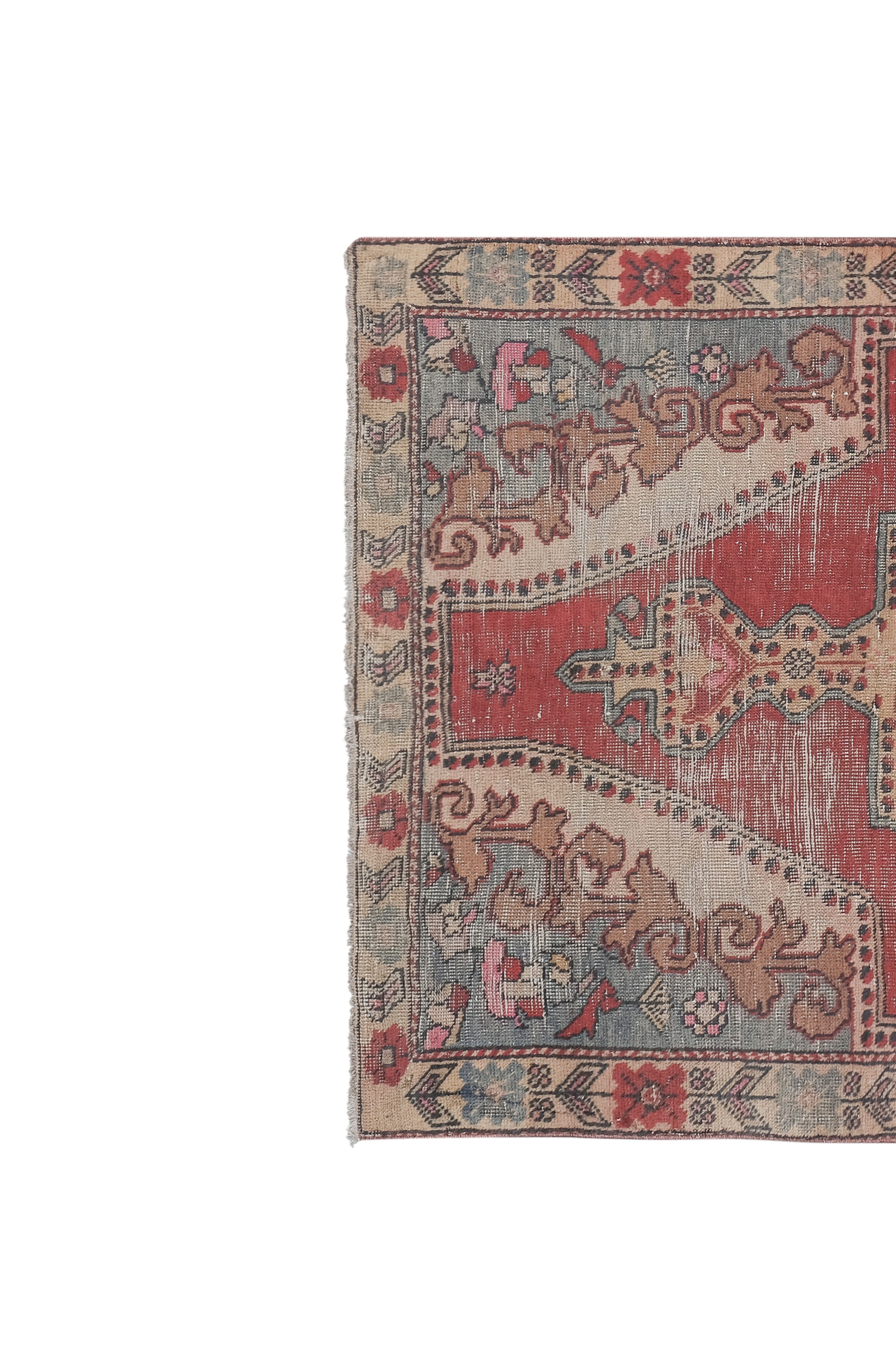 Vintage Turkish rug from Oushak, hand-woven 140x233 cm