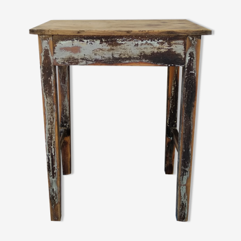 Patinated coffee farmhouse table