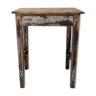 Patinated coffee farmhouse table