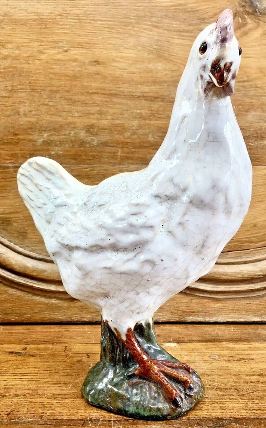 Terracotta hen Bavent XIX sulphide eyes