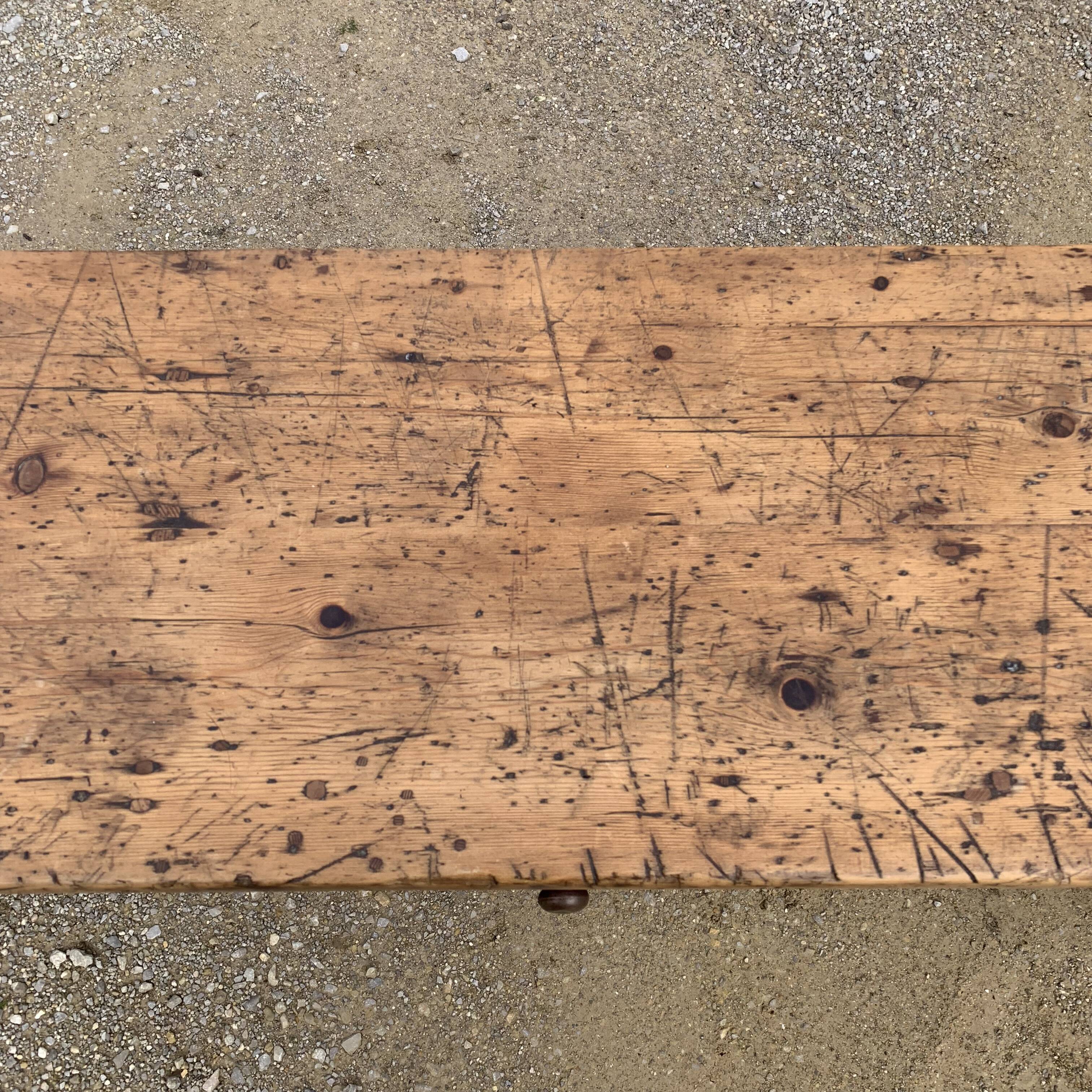 Old black wooden console