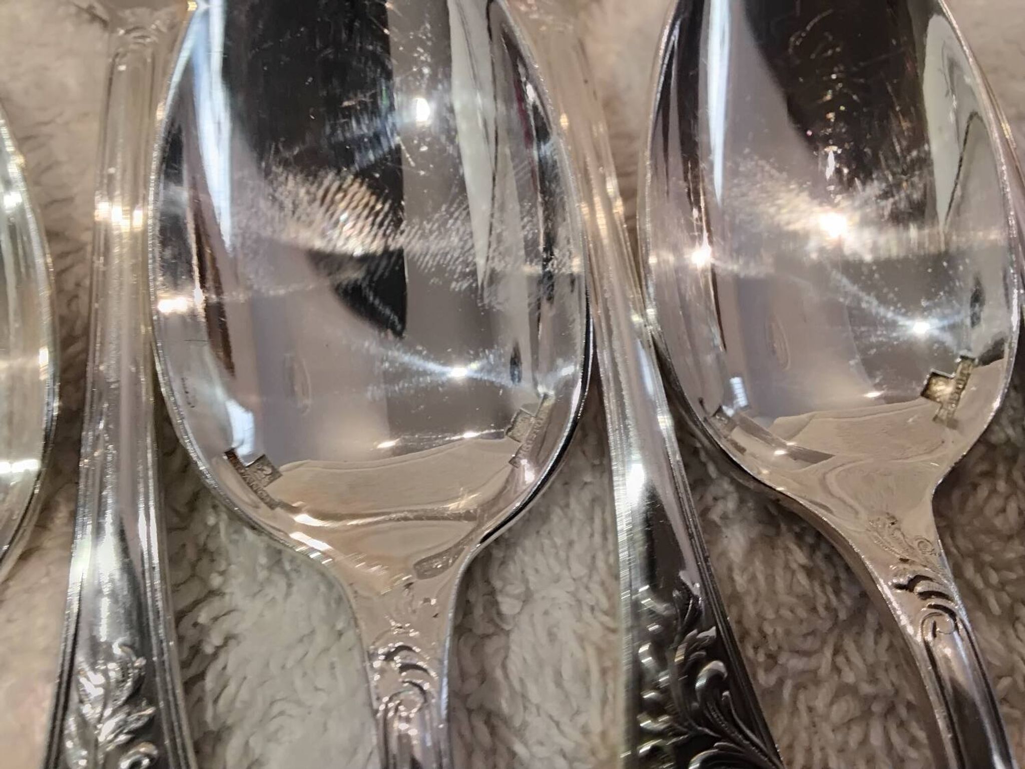 12 silver-plated coffee spoons by Christofle Marly, 13.6 cm