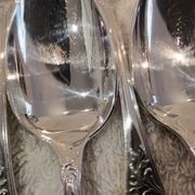 12 silver-plated coffee spoons by Christofle Marly, 13.6 cm