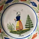 Lot of two plates HB Quimper early 20th century