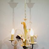 Lustre 3 lumières à fleurs