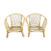 Paire de fauteuils en rotin adulte