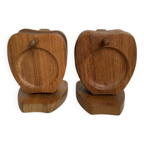 Dix dessous de verre bois teck scandinave