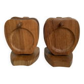 Dix dessous de verre bois teck scandinave