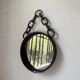 Brutalist mirror with metal chain from the 50s