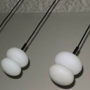 Mid century set of 3 organically shaped pendant lights, 1960s