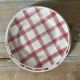 Moulin des Loups plates, "Torchon" checkered pink pattern, 1950s-60s.