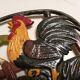 Rooster cast iron trivet