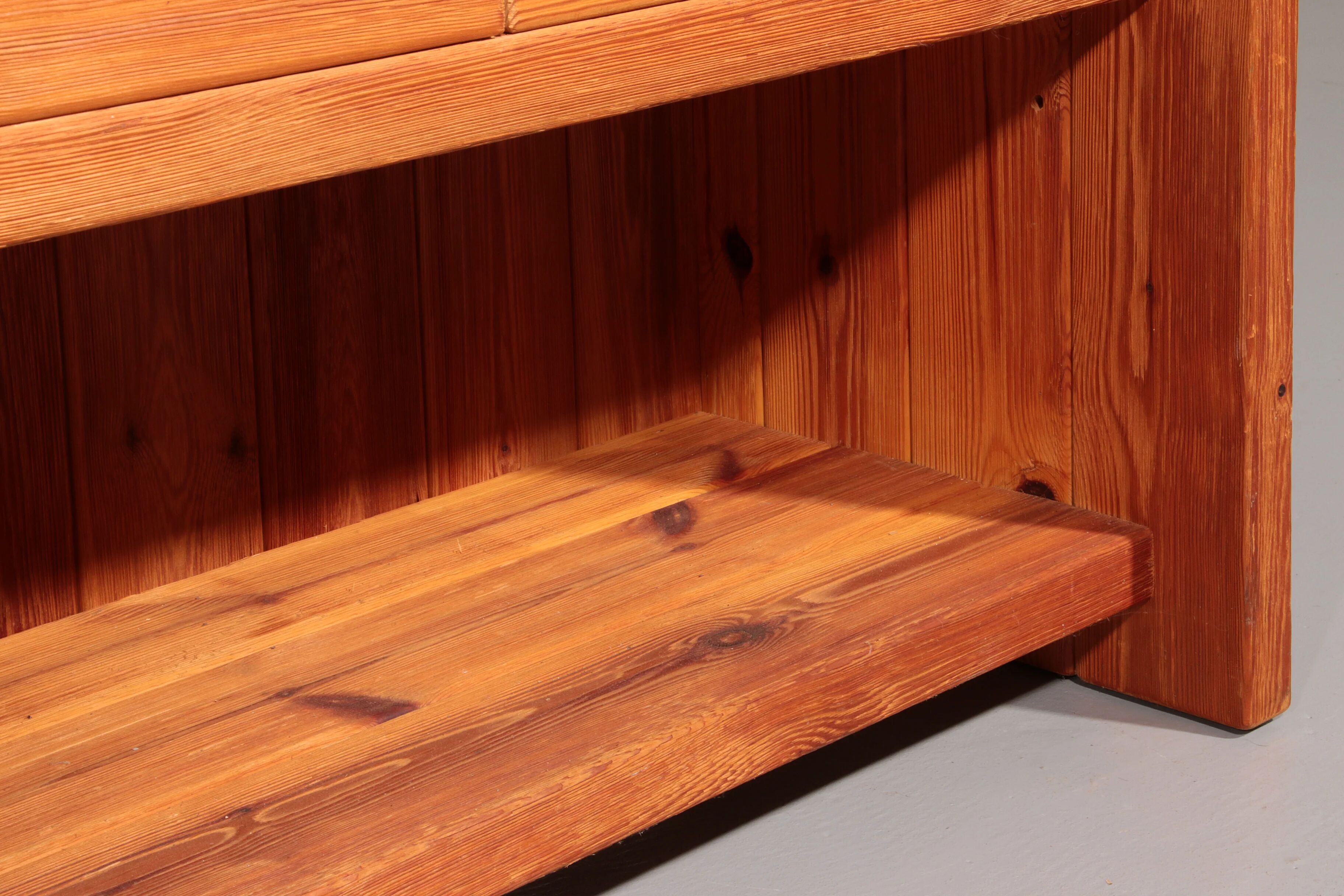 Scandinavian Brutalist pine cabinet by Hans Frydendal