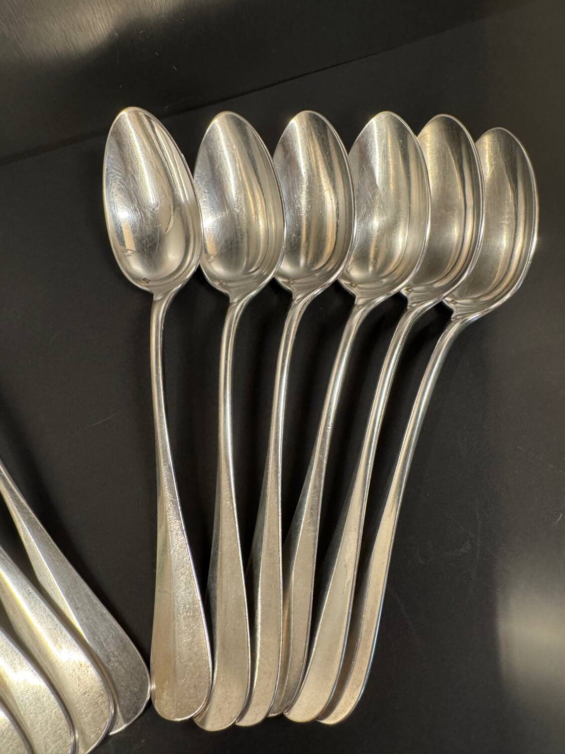 Set of 12 silver-plated cutlery sets, circa 1888