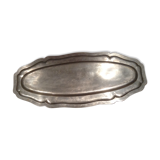Flat oval pewter
