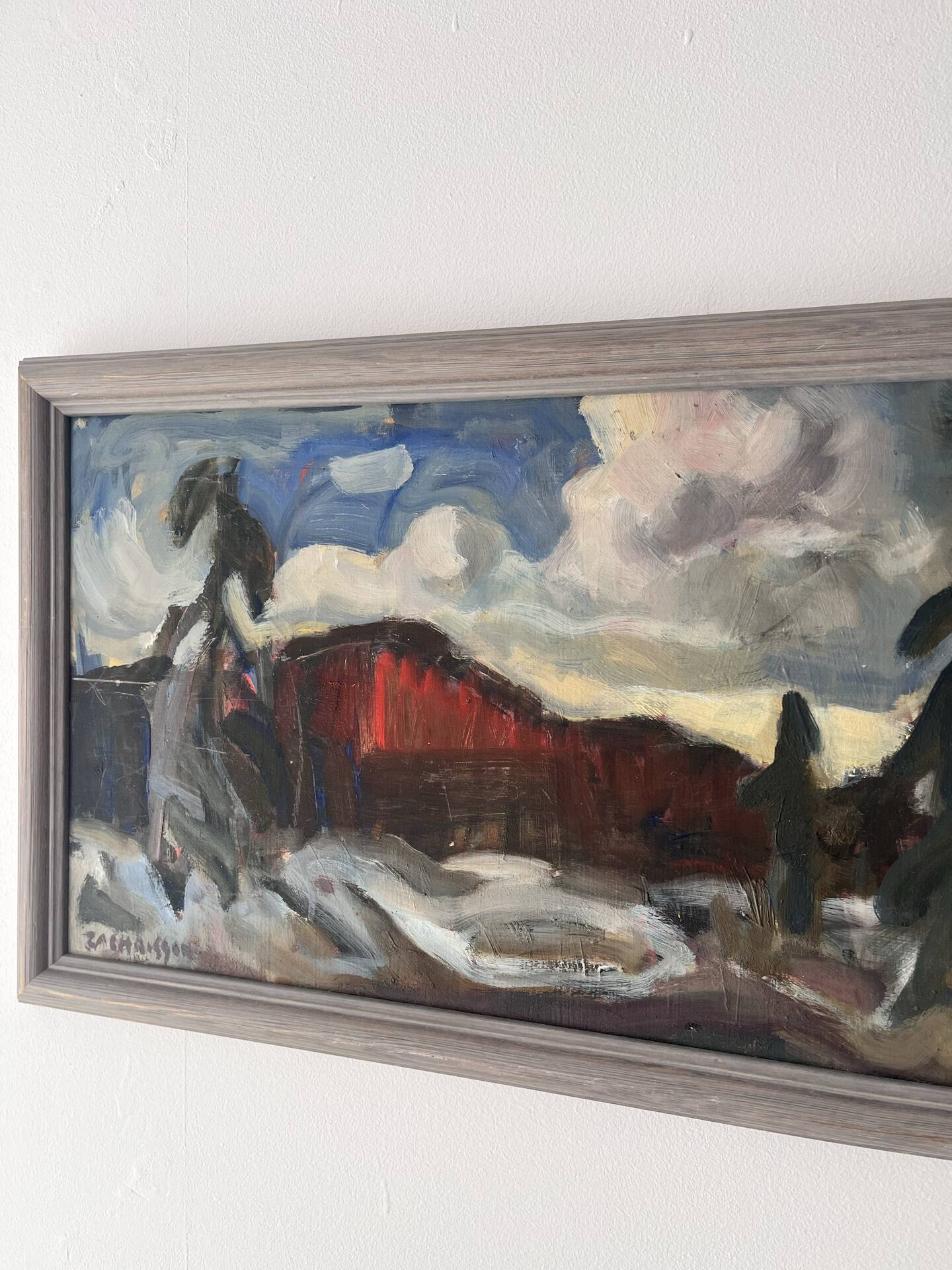 Painting by Per Olof Zachrisson 1960’s, Scandinavian Modern