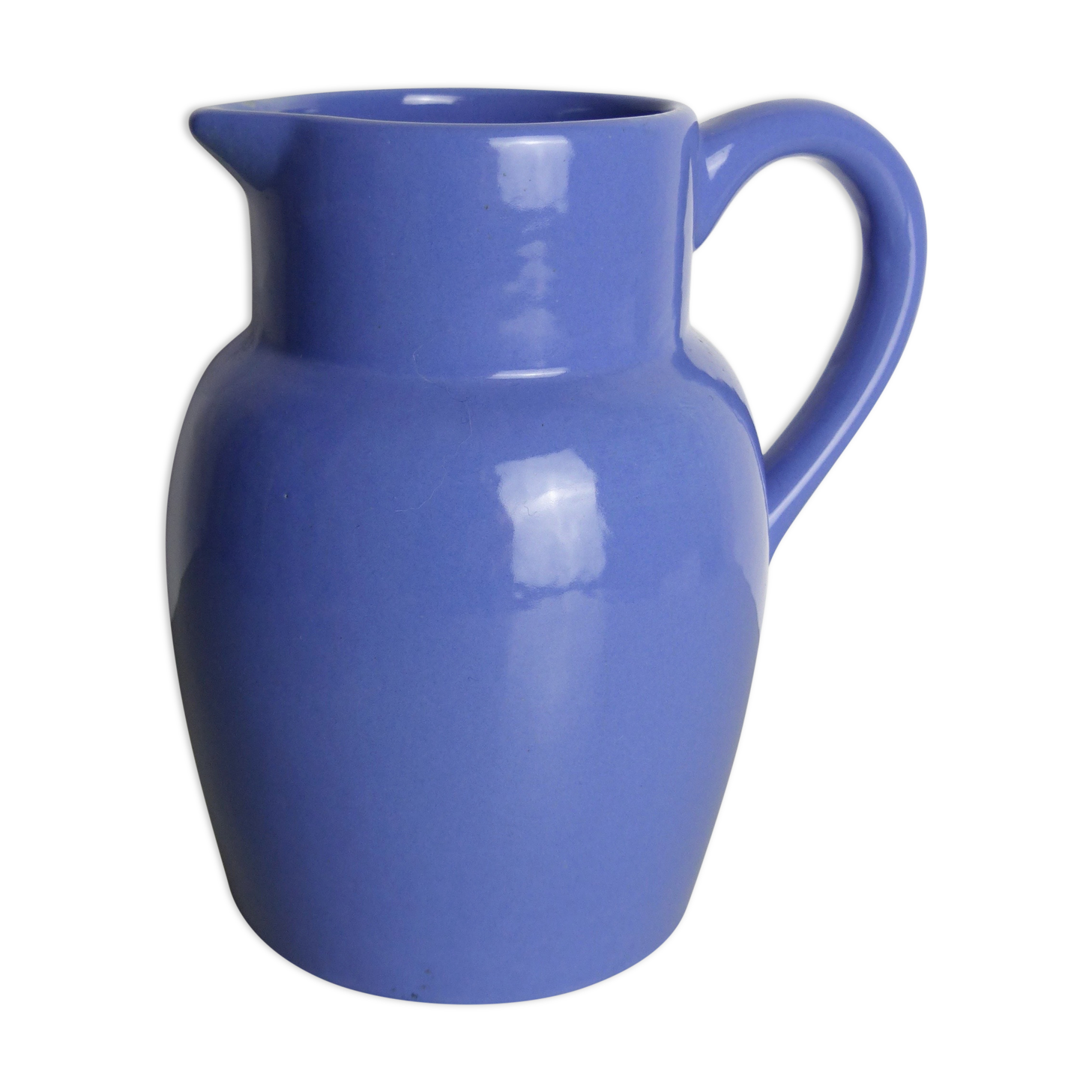 Lavender blue ceramic pitcher