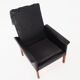 Fauteuil en palissandre, design scandinave, années 1960, designer : Hans Olsen, production : Danemark