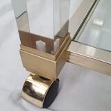 Glass and plexiglass rolling shelf Pierre Vandel