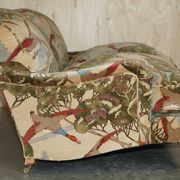 George Smith Signature Scroll Arm Velvet Sofa