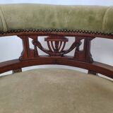 Old green velvet empire chair