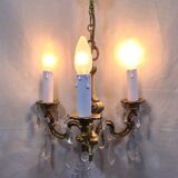 Chandelier 3 lights in bronze and grapevines