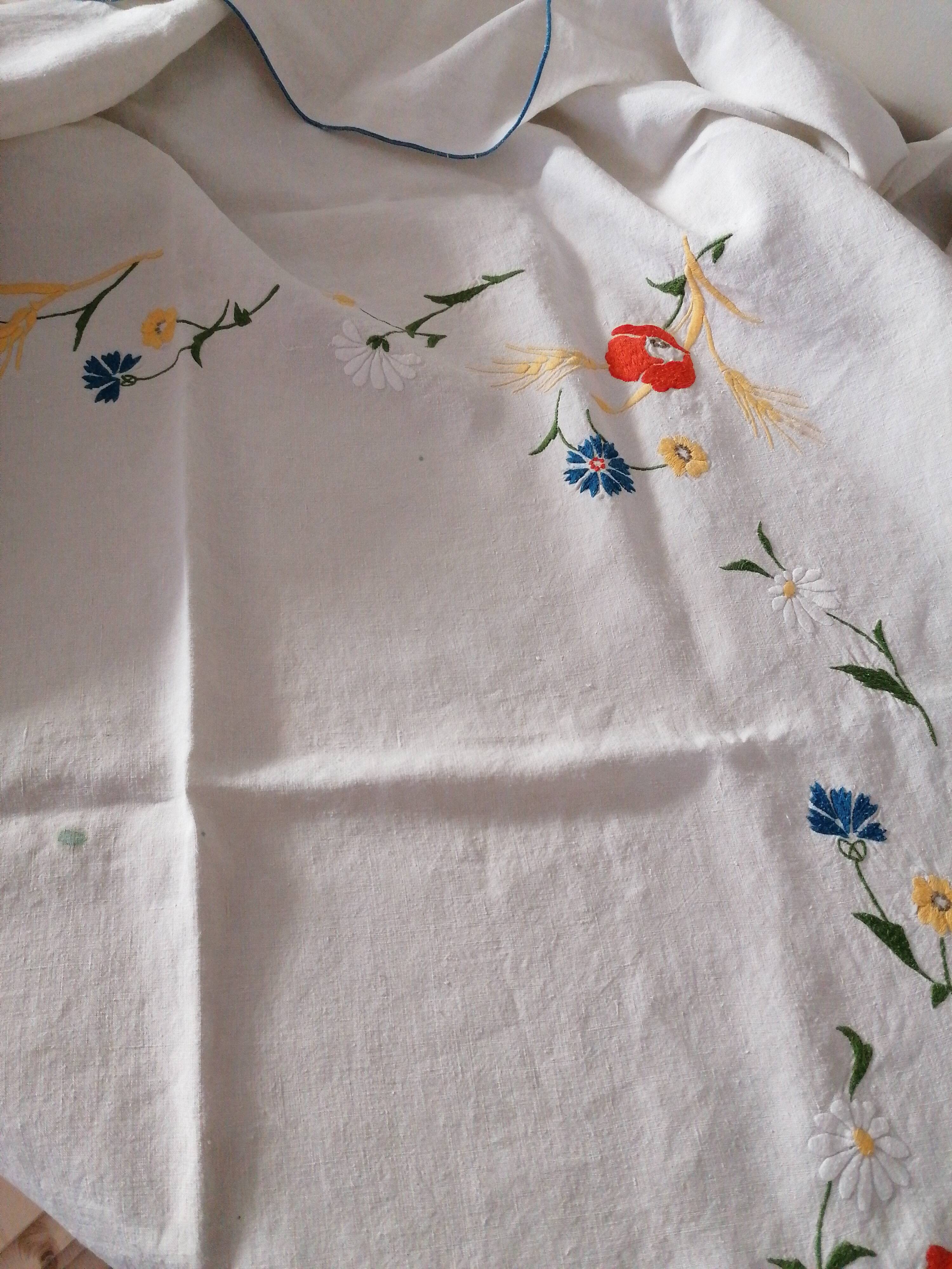 Old embroidered tablecloth