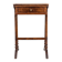 Petite table travailleuse ancienne en loupe d’orme – bois massif – tiroir
