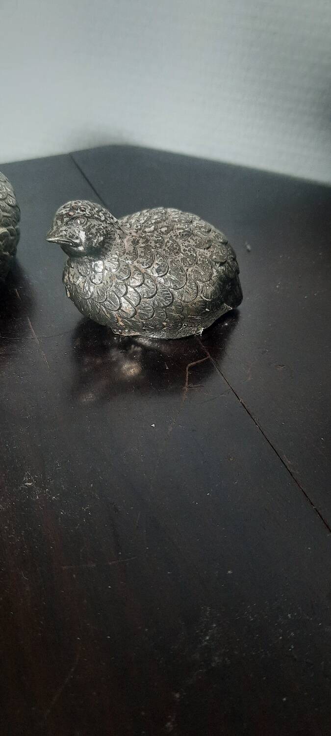 Salière et poivrier métal argenté