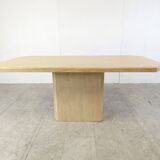 Vintage travertine dining table, 1970s