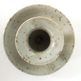 Enamelled sandstone candlestick