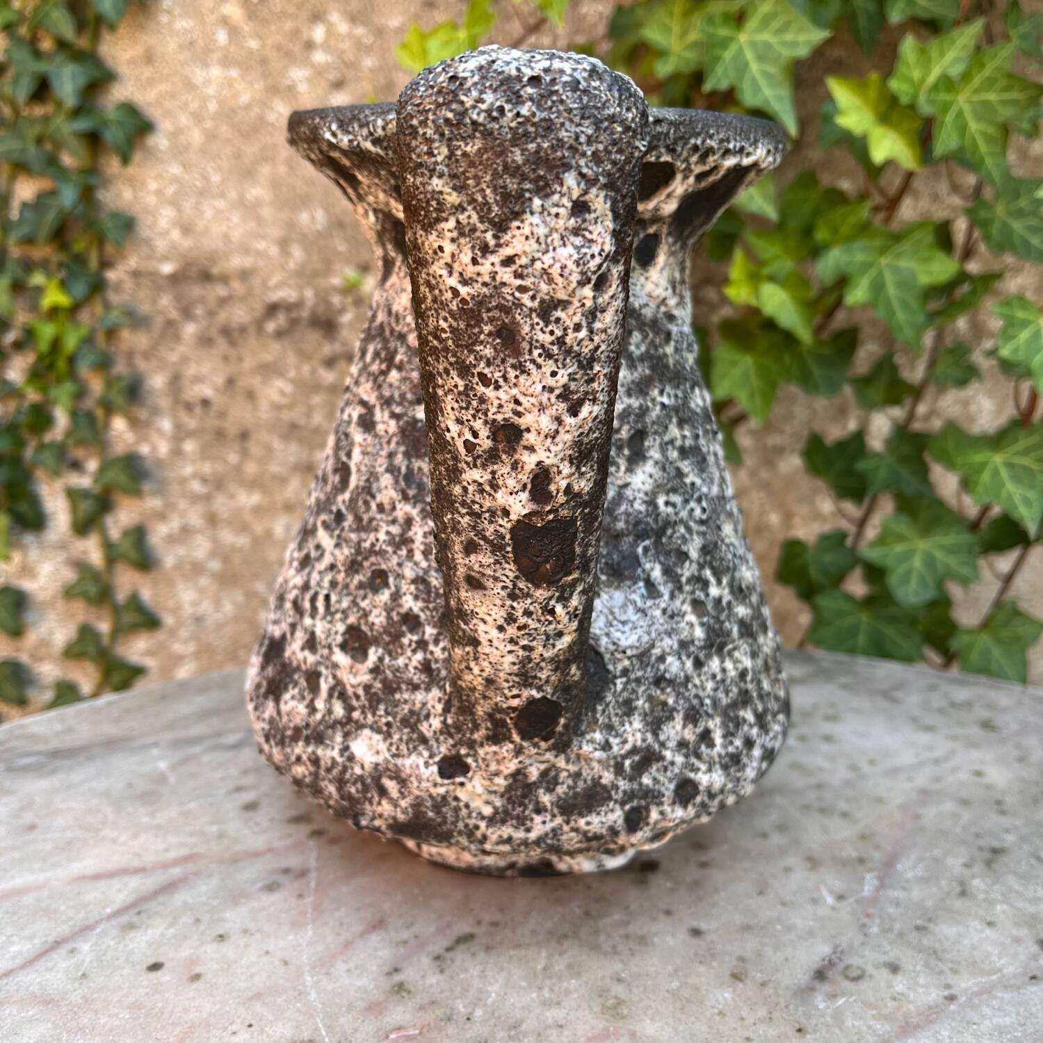 Vase fat lava par Alain Rufas Vallauris 1960’s