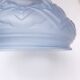Blue Art Deco motif pendant light in pressed molded glass