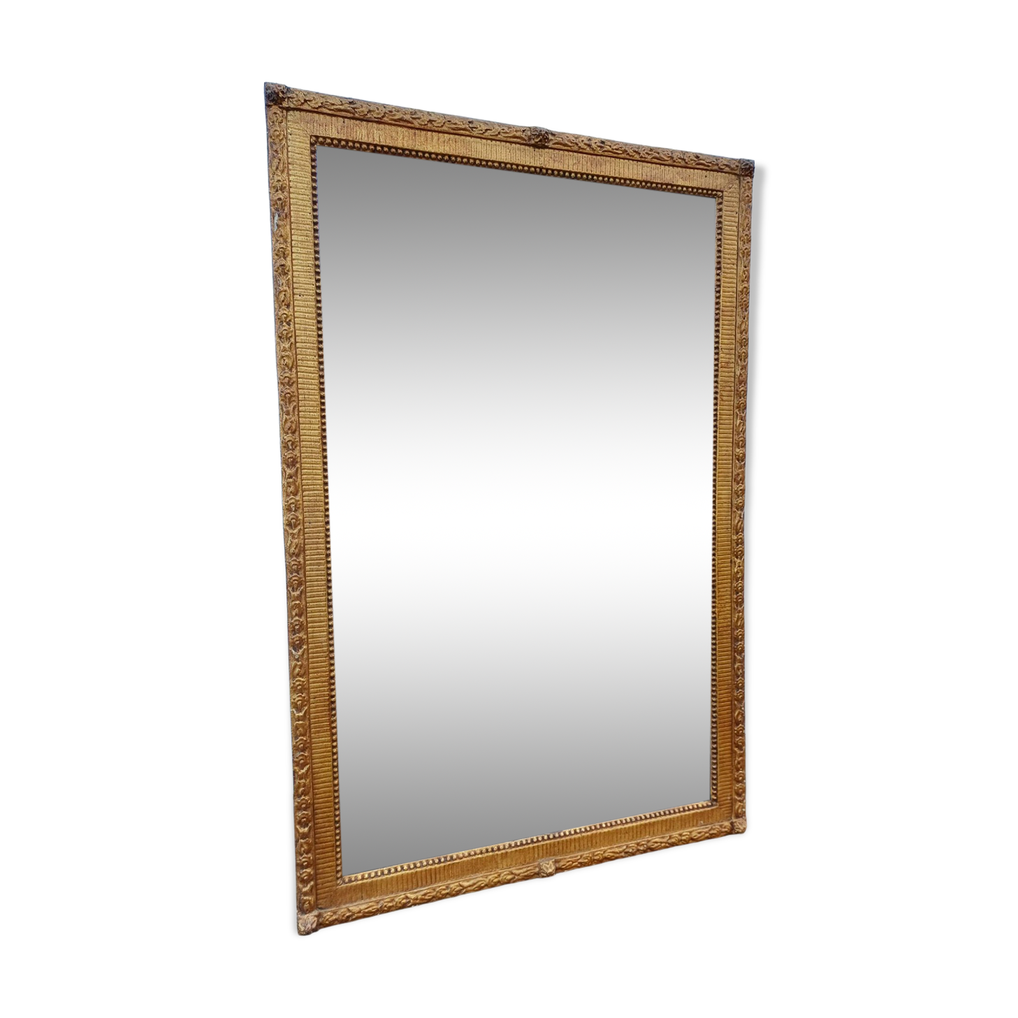Miroir 19 éme Bois et Stuck Doré