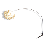 Lampadaire cocoon blanc en soie par ango