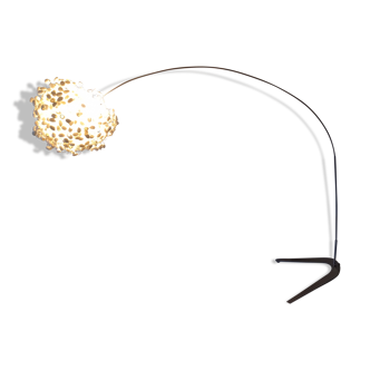 White silk cocoon floor lamp by ango