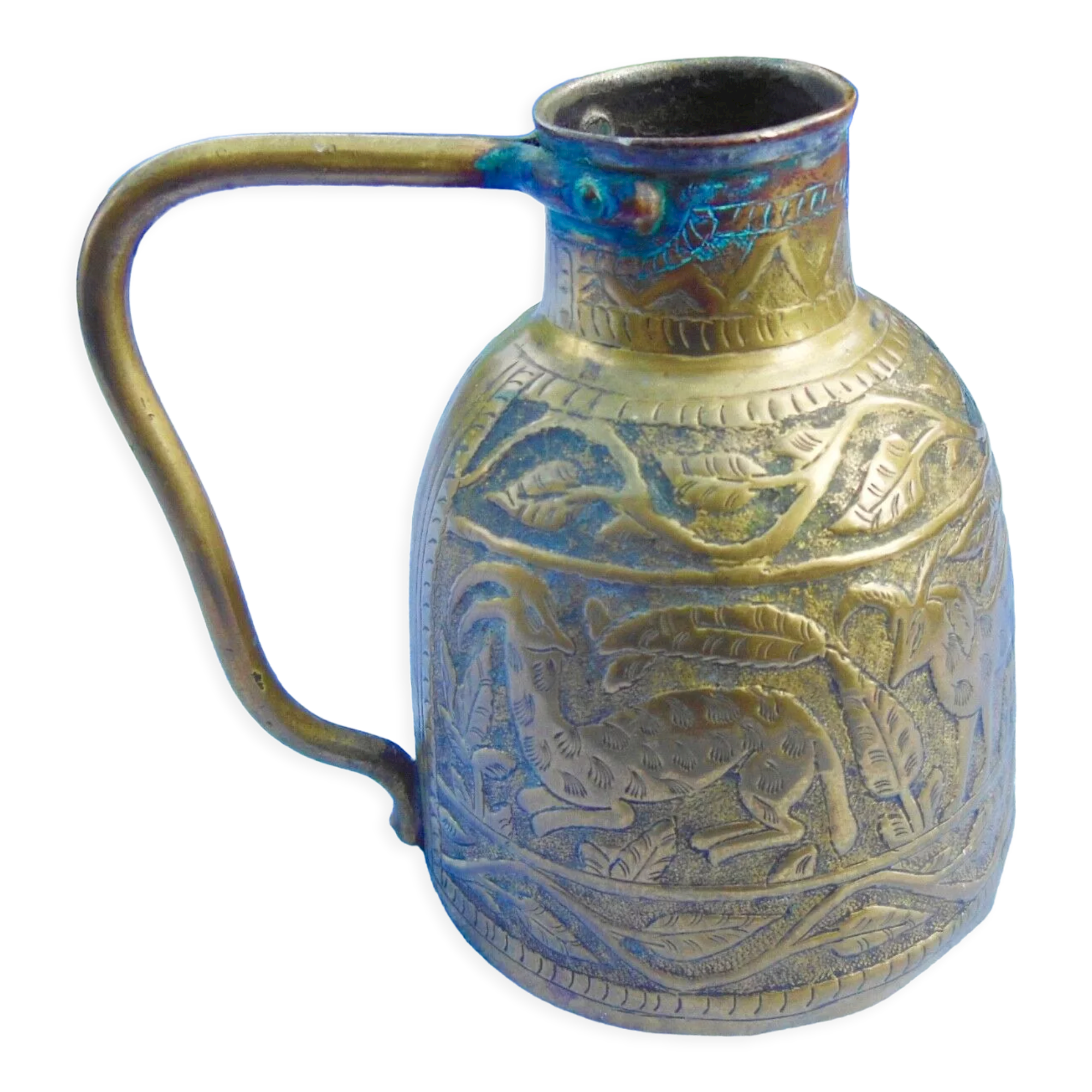 Copper pourer persian qajar calligraphy -islamic art