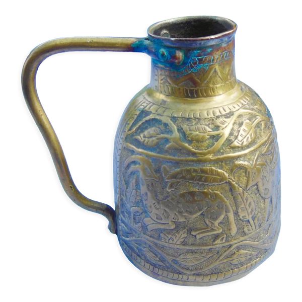 Verseuse en cuivre calligraphies perse qadjar -art islamique