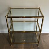 Three-floor brass console