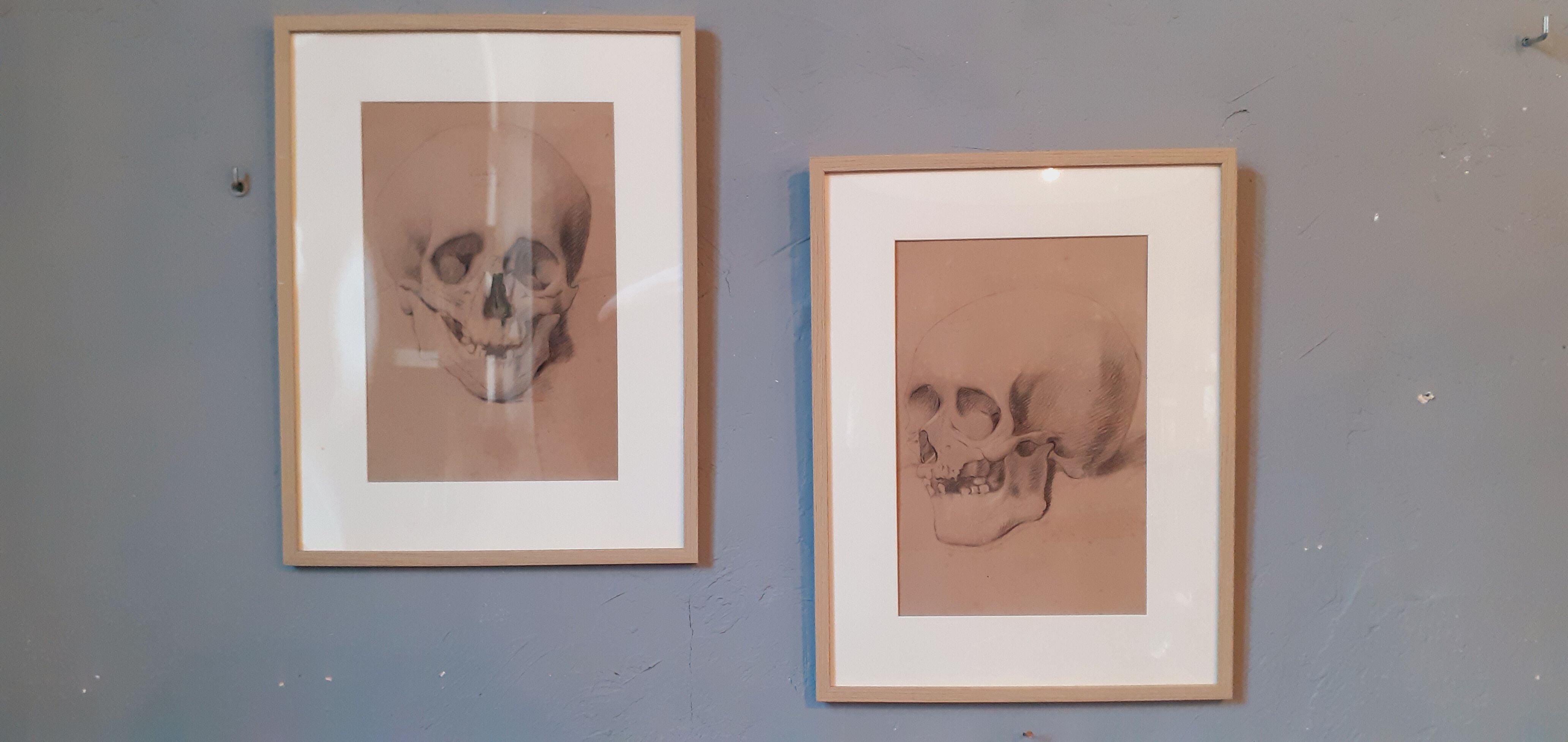 Pair of nineteenth pencil study drawings