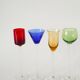 Set of 6 multicoloured liqueur glasses, designed in the 1970s.