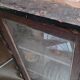 High old brown wall display case old teak wood