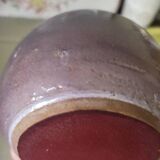 Enamelled stoneware ball vase