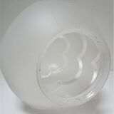 Porcelain ball lamp and art deco style glass