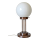 Vintage Desk Lamp  Mid Century Table Copper Glass Light Art Deco Style 80's