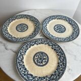 Set of 3 Gien Garlands & Foliage ironstone plates